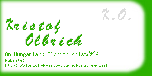 kristof olbrich business card